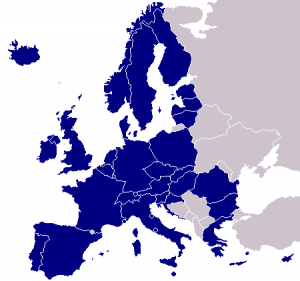 Mapa de países SEPA