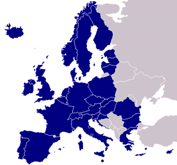 Map of SEPA payment zone countries